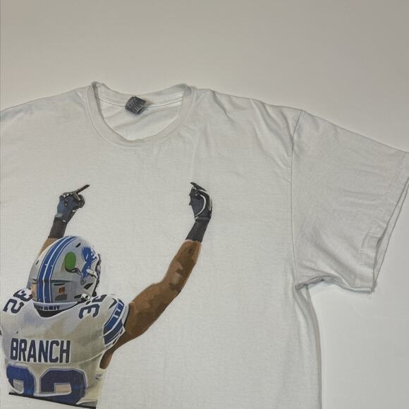 Brian Branch Detroit Lions White Gildan T-Shirt Men’s XL NFL Fan Tee - Picture 4 of 11